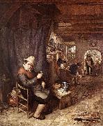 Adriaen van ostade The Drinker oil on canvas